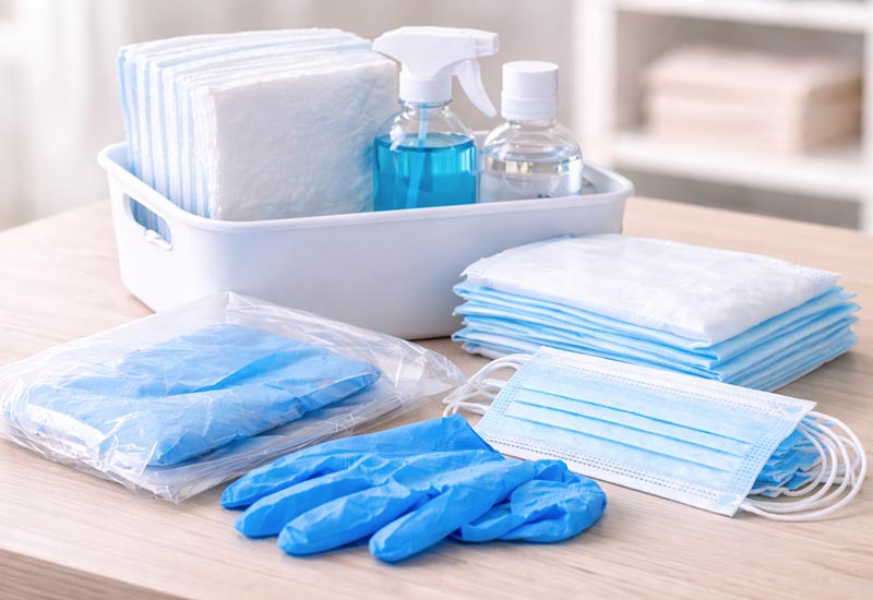 Service Plus - Pflegehilfsmitel - Maske Handschuhe Desinfektion 